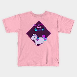 Unicorn on board Kids T-Shirt